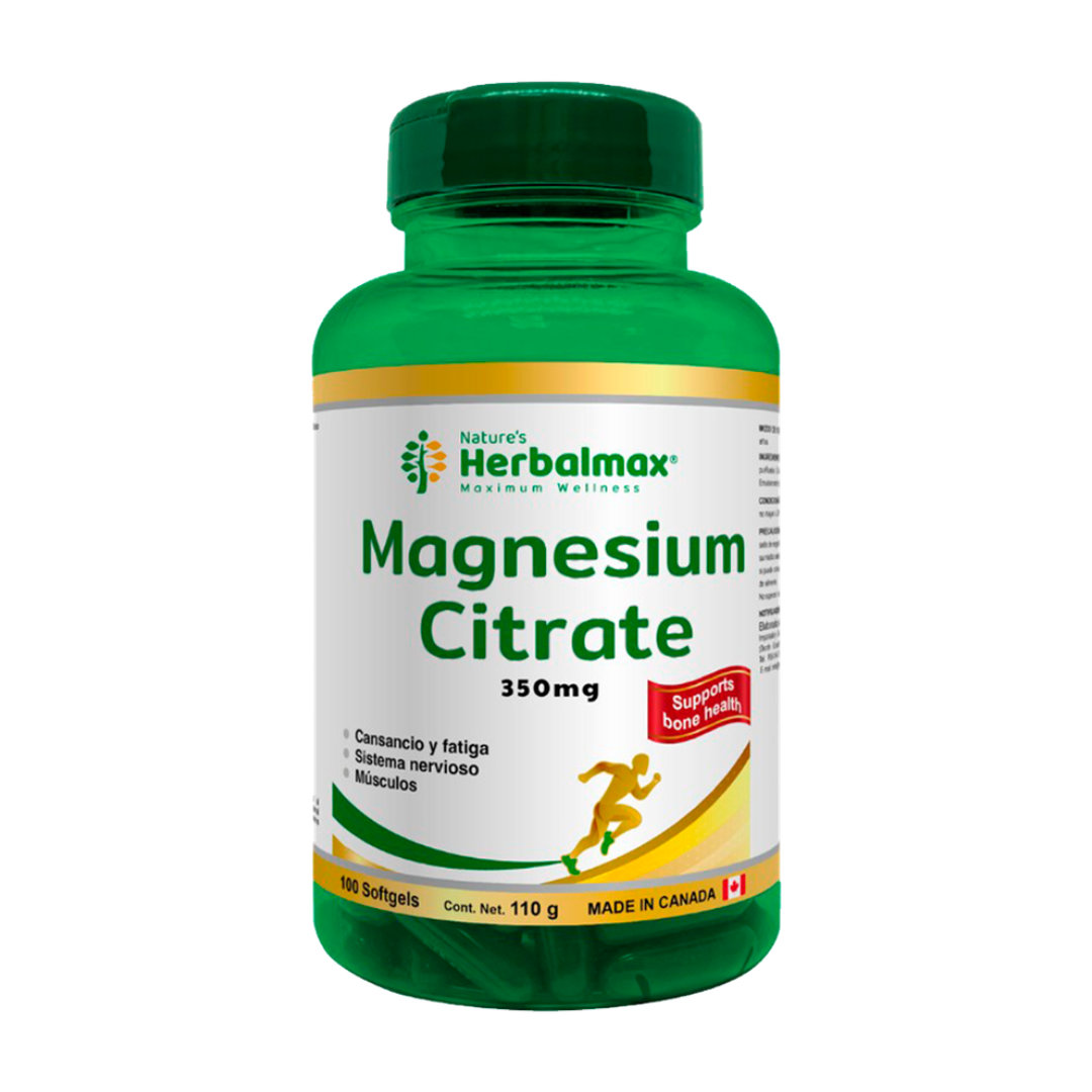 Citrato de Magnesio 100 Cápsulas - Herbalmax