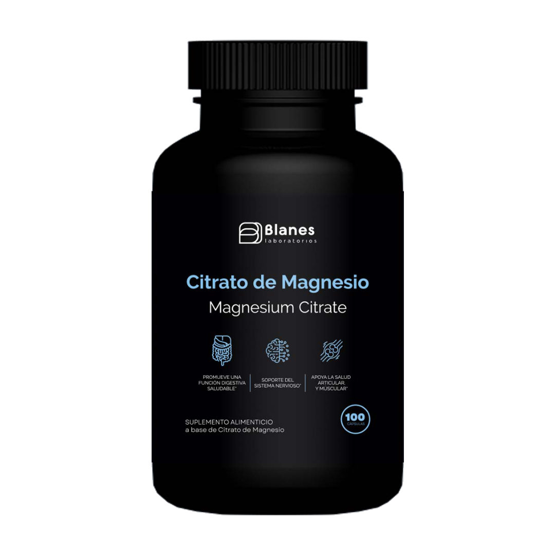 Citrato De Magnesio 500 Mg 100 Cápsulas - Blanes