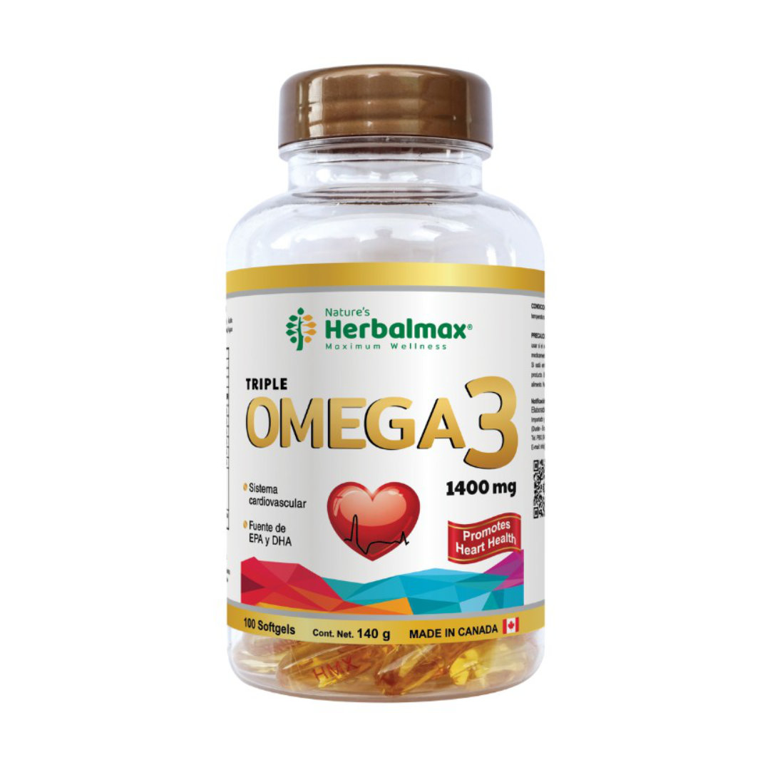 Omega 3 1400mg 100 Cápsulas - Herbalmax